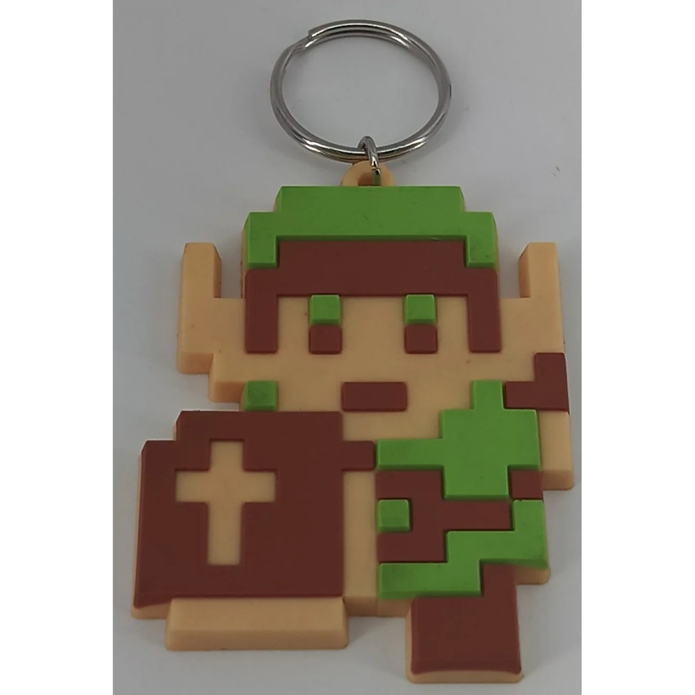 Zelda Link 8-Bit Pixel Keychain Nintendo Game Character Collectible Used